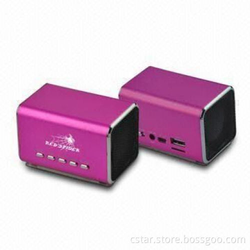 Mini Speaker, Supports T-Flash Card, MP3 Player and FM Radio, with USB Power Supply